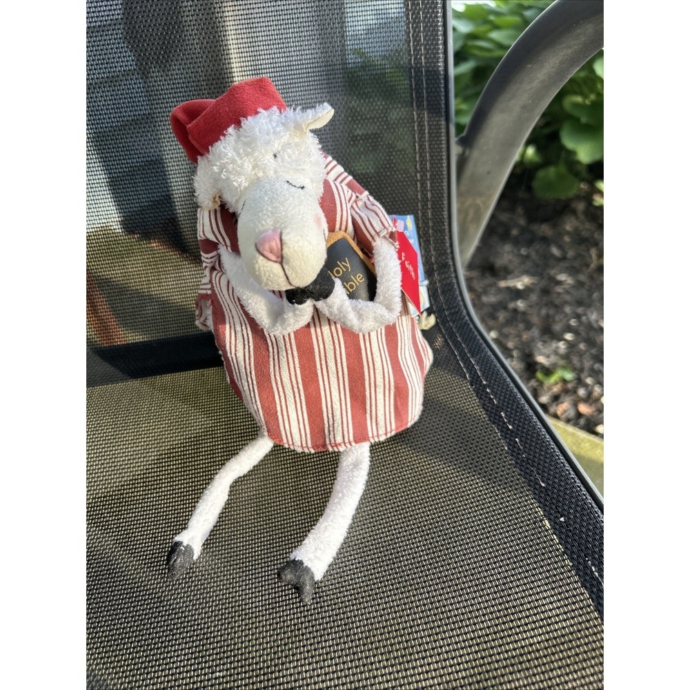 DaySpring Hallmark Faith Really Woolly Nativity Sheep Baby Lamb Plush Tag Bible